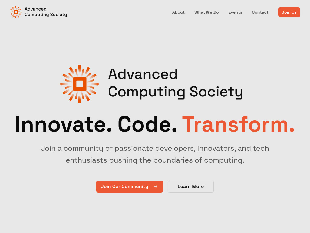 Advanced Computing Society Club